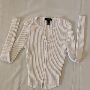 FOREVER 21 RIBBED KNIT CARDIGAN SWEATER